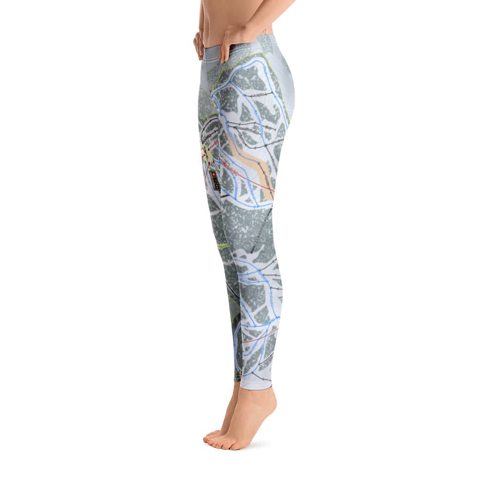 Silver Mountain, Idaho Ski Trail Map Women's Base Layer Bottom - Powderaddicts
