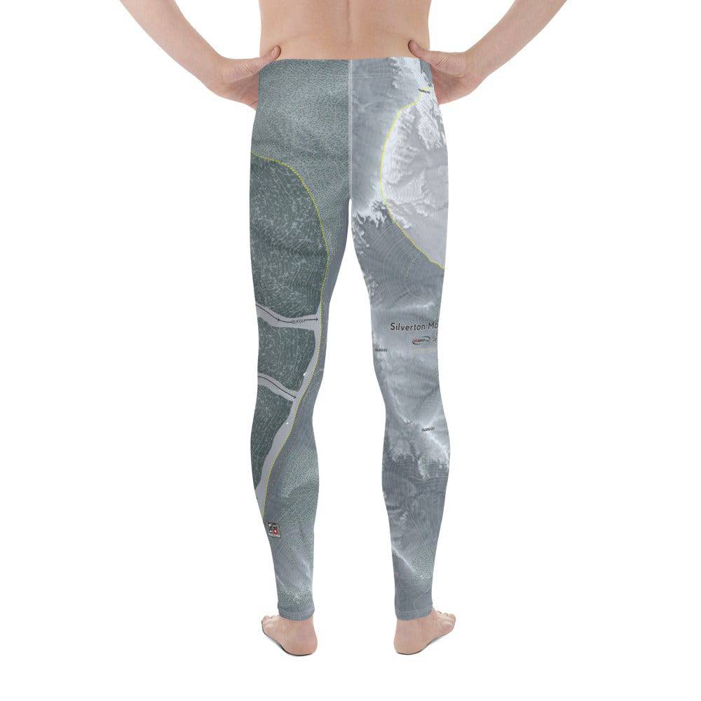 Silverton Mountain, Colorado Ski Trail Map Men's Base Layer Bottom - Powderaddicts