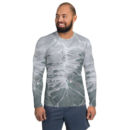 Silverton Mountain, Colorado Ski Trail Map Men's Base Layer Top - Powderaddicts