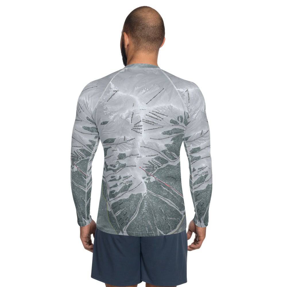 Silverton Mountain, Colorado Ski Trail Map Men's Base Layer Top - Powderaddicts