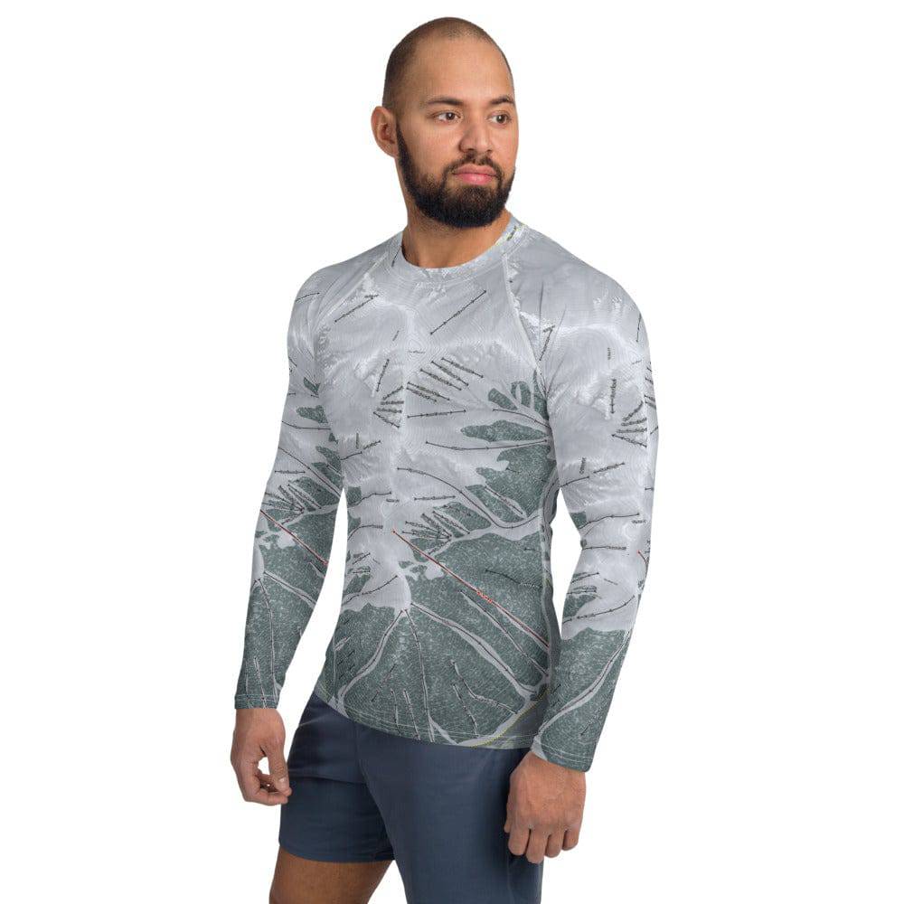 Silverton Mountain, Colorado Ski Trail Map Men's Base Layer Top - Powderaddicts