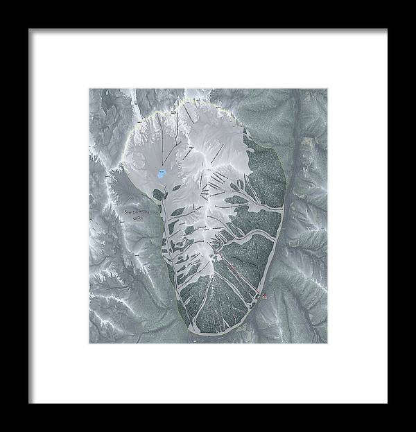 Silverton Ski Trail Map - Framed Print - Powderaddicts