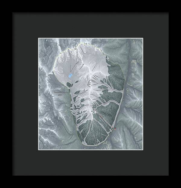 Silverton Ski Trail Map - Framed Print - Powderaddicts