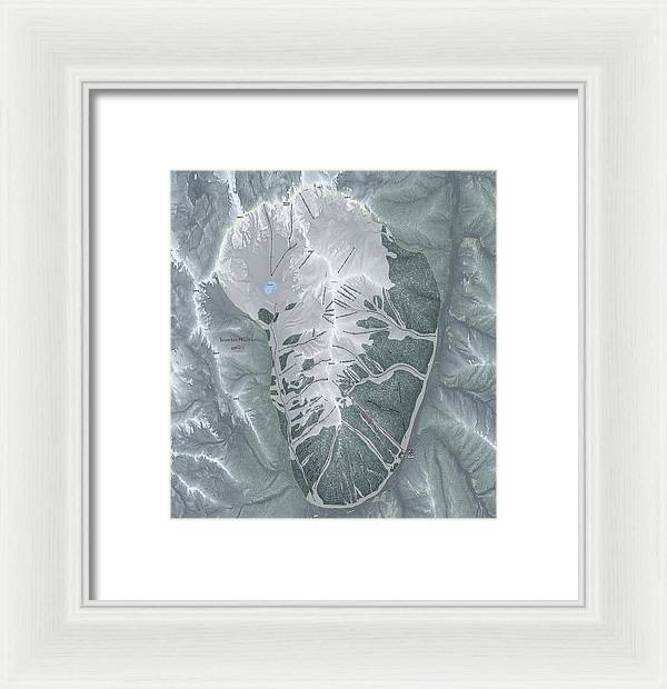 Silverton Ski Trail Map - Framed Print - Powderaddicts