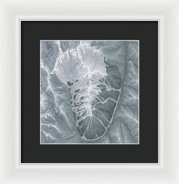 Silverton Ski Trail Map - Framed Print - Powderaddicts