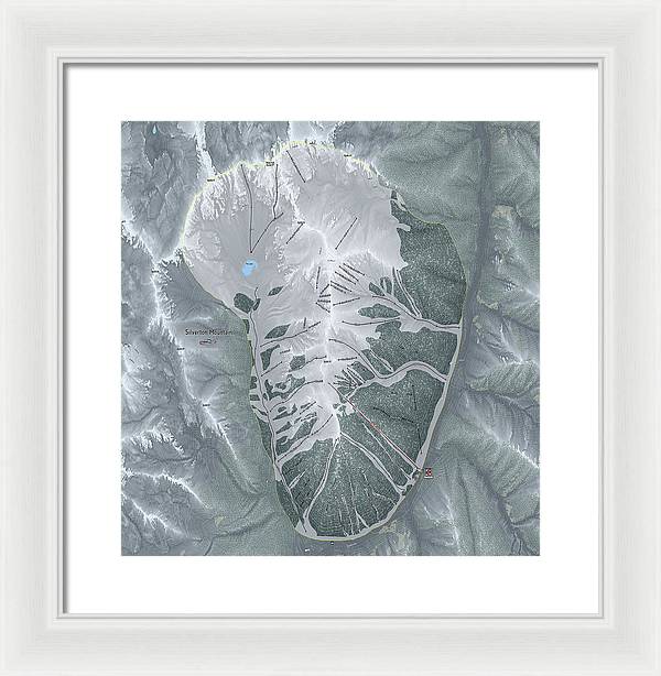 Silverton Ski Trail Map - Framed Print - Powderaddicts