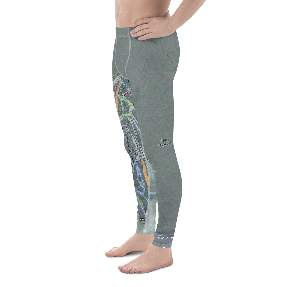 Sipapu, New Mexico Ski Trail Map Men's Base Layer Bottom - Powderaddicts