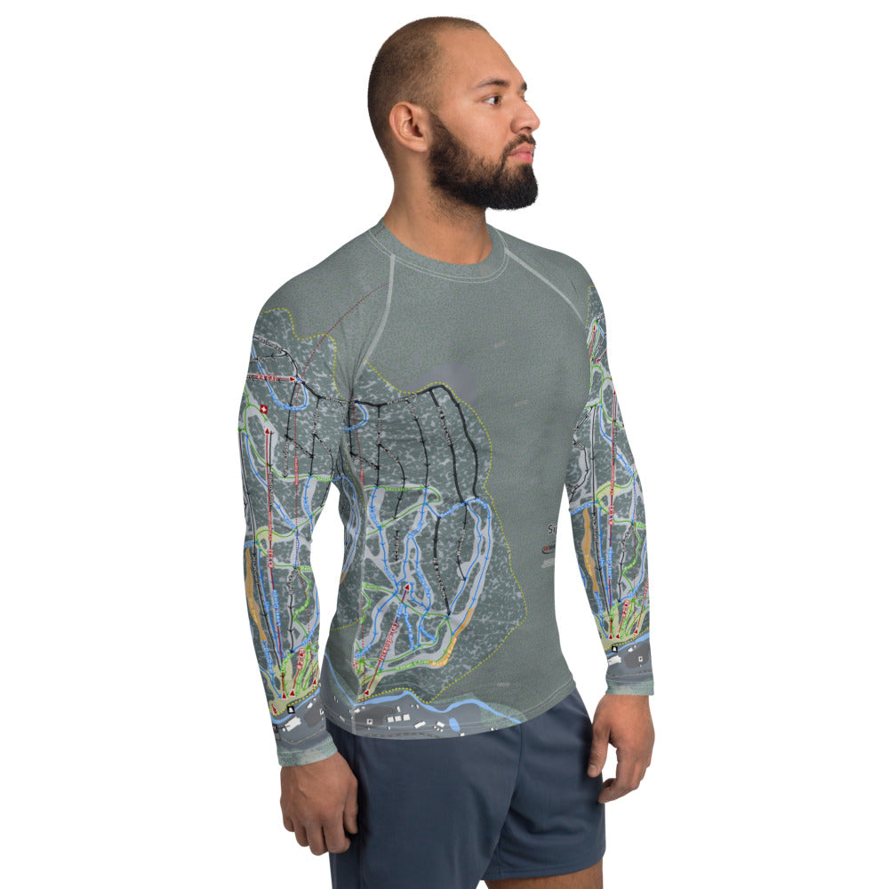 Sipapu, New Mexico Ski Trail Map Men's Base Layer Top - Powderaddicts