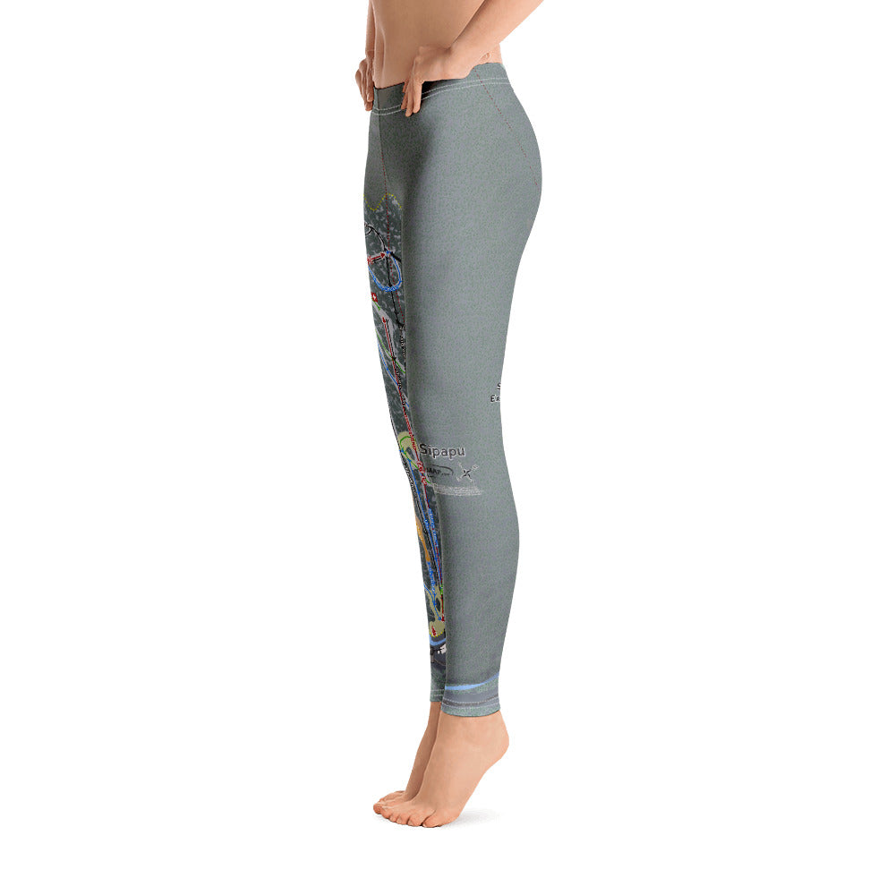 Sipapu, New Mexico Ski Trail Map Women's Base Layer Bottom - Powderaddicts