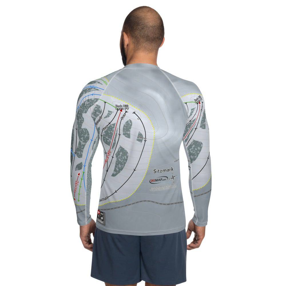 Sitz mark, Washington Ski Trail Map Men's Base Layer Top - Powderaddicts