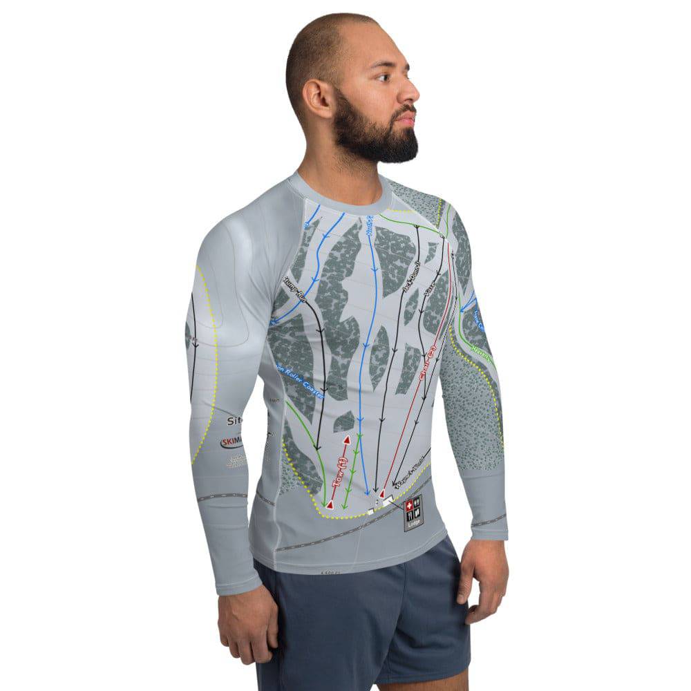 Sitz mark, Washington Ski Trail Map Men's Base Layer Top - Powderaddicts