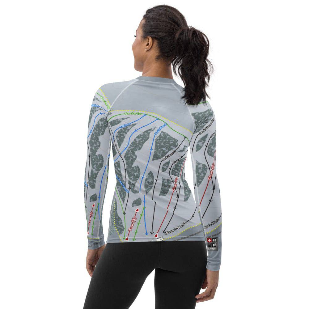 Sitz mark, Washington Ski Trail Map Women's Base Layer Top - Powderaddicts