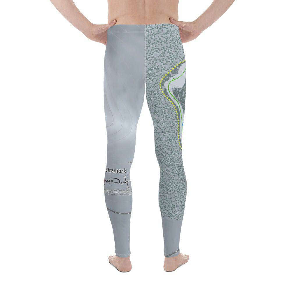 Sitzmark, Oregon Ski Trail Map Men's Base Layer Bottom - Powderaddicts