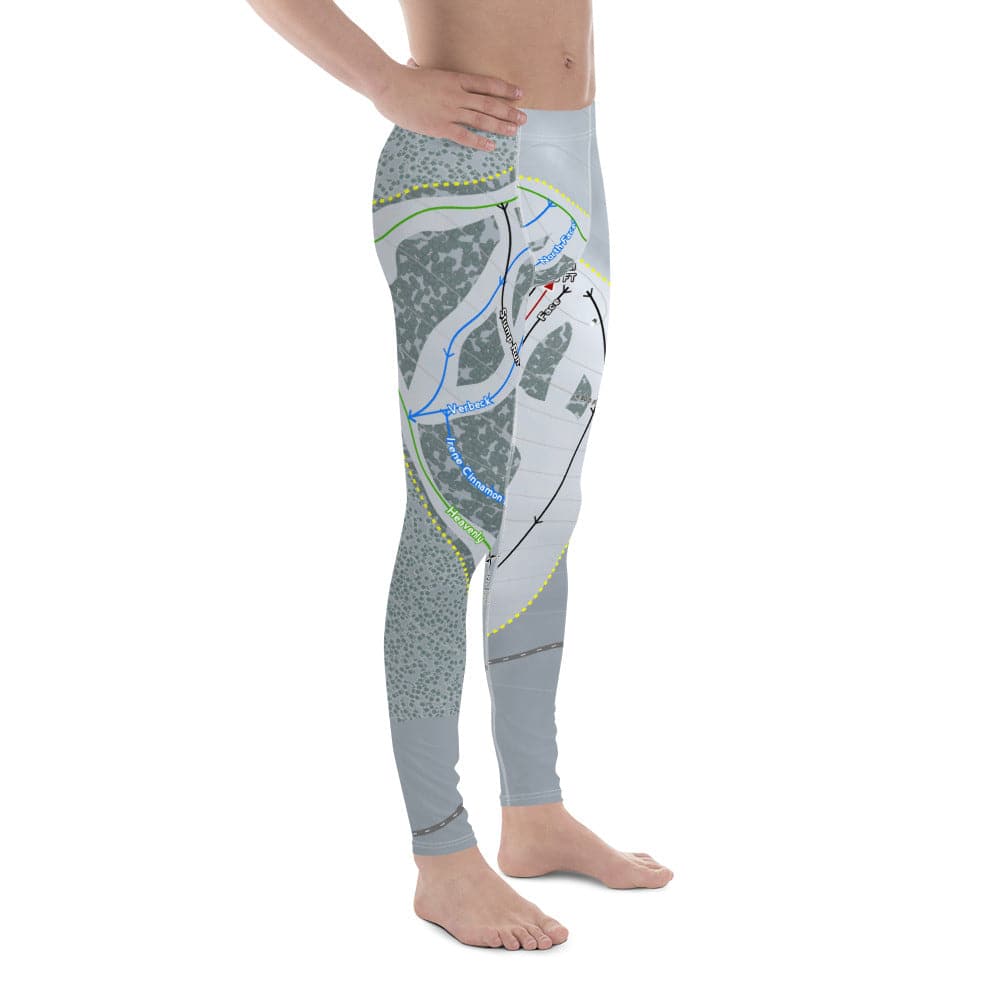 Sitzmark, Oregon Ski Trail Map Men's Base Layer Bottom - Powderaddicts