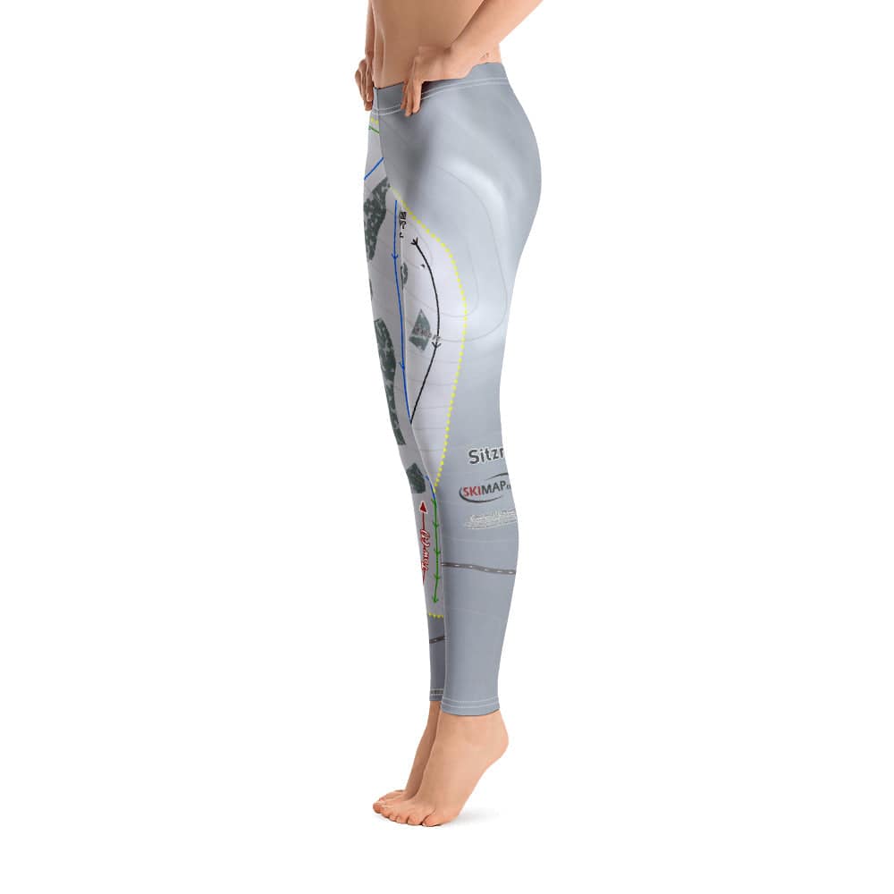 Sitzmark, Oregon Ski Trail Map Women's Base Layer Bottom - Powderaddicts