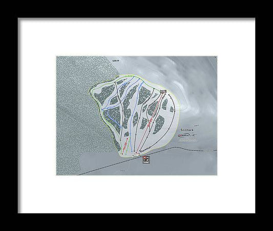 Sitzmark Ski Trail Map - Framed Print - Powderaddicts