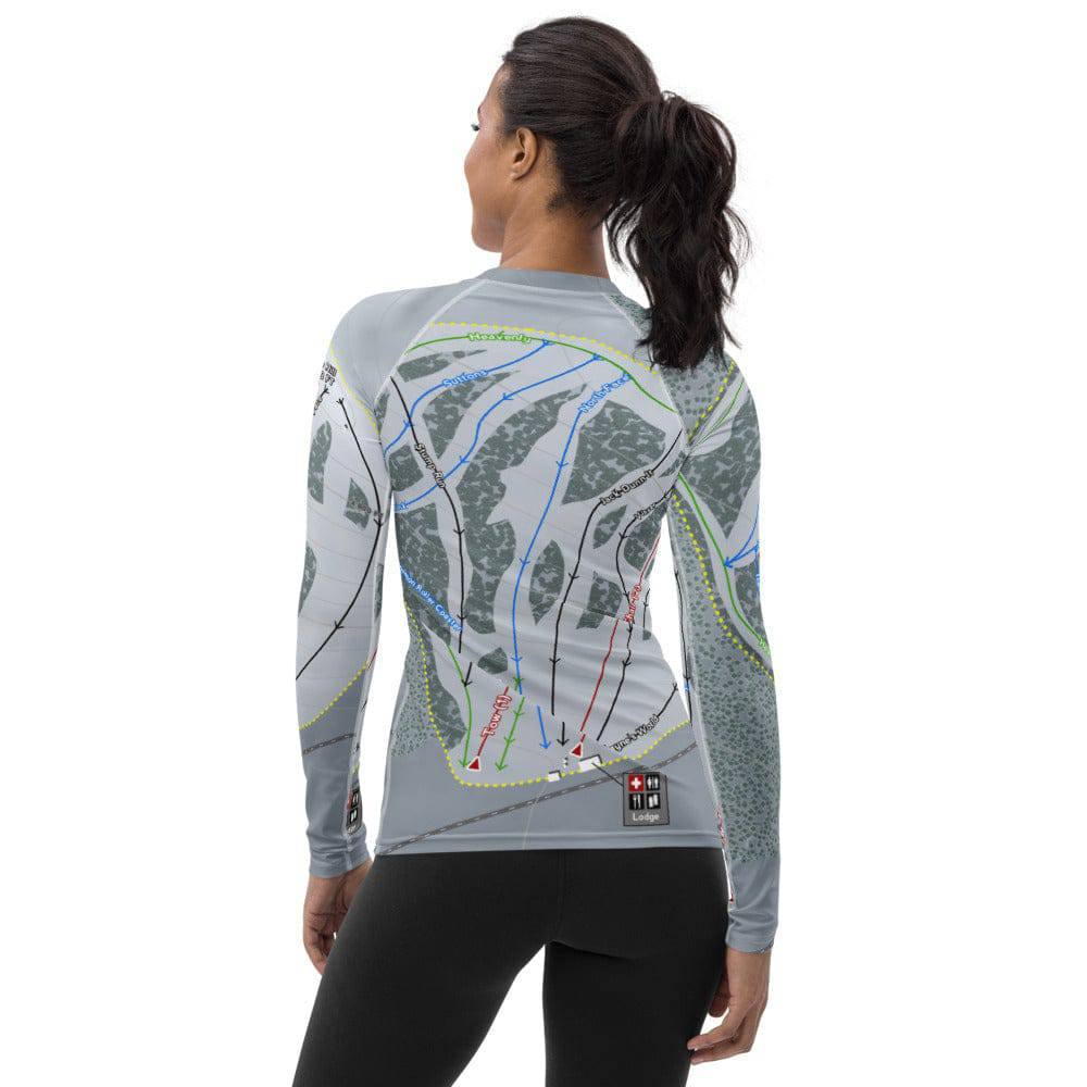Sitzmark, Washington Ski Trail Map Women's Base Layer Top - Powderaddicts