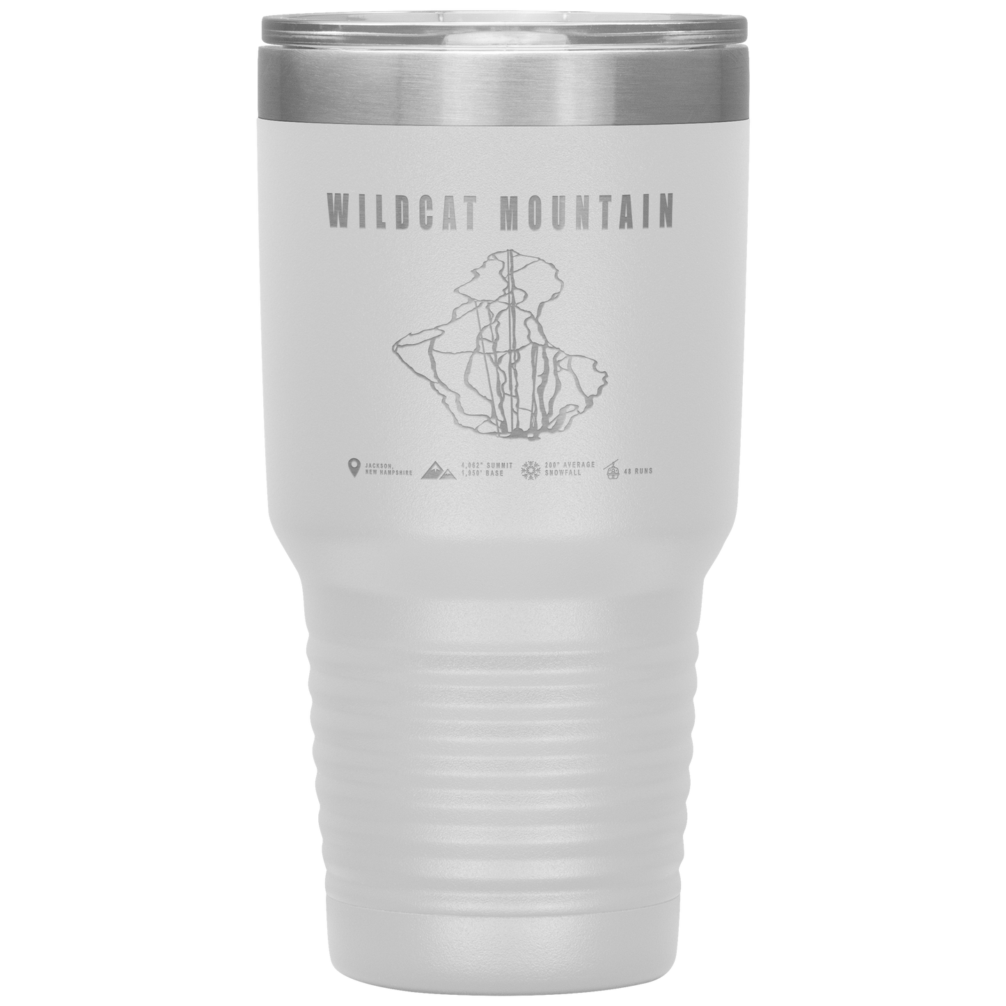 Wildcat Mountain, New Hampshire Ski Trail Map 30oz Tumbler - Powderaddicts