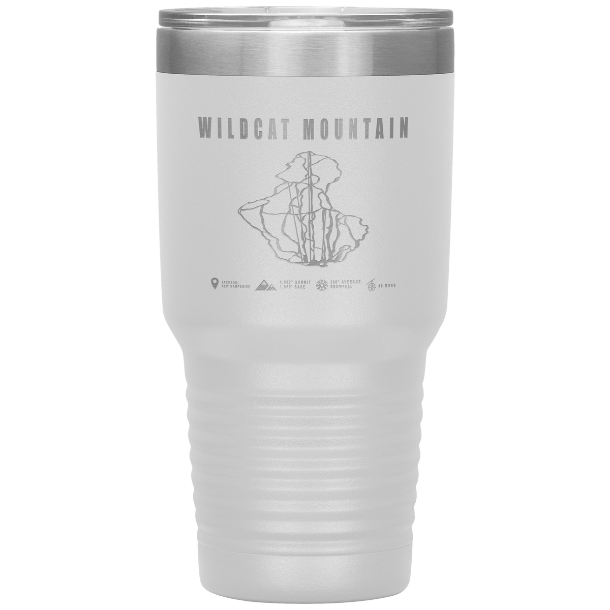 Wildcat Mountain, New Hampshire Ski Trail Map 30oz Tumbler - Powderaddicts