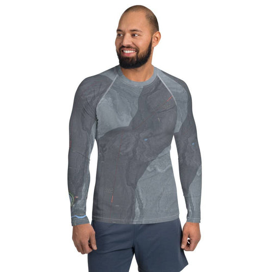 Skeetawk, Alaska Ski Trail Map Men's Base Layer Top - Powderaddicts