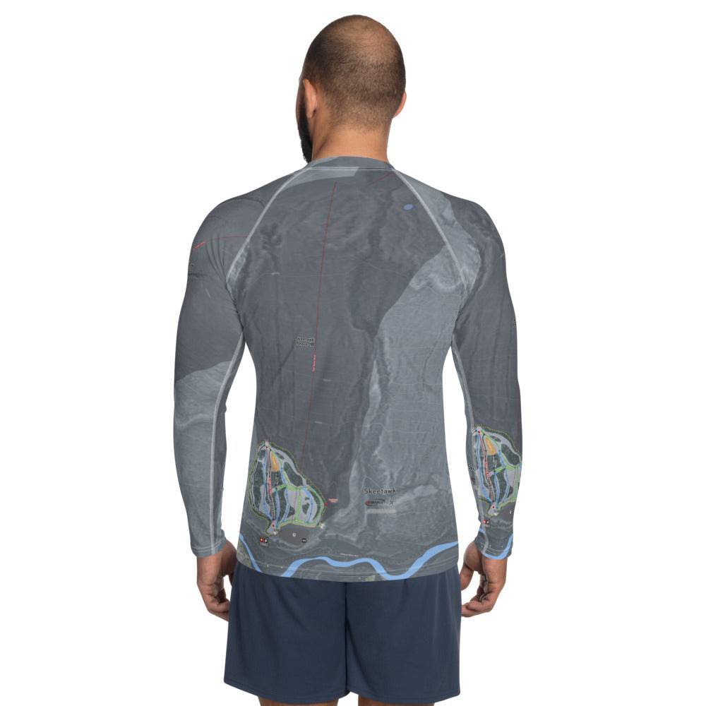 Skeetawk, Alaska Ski Trail Map Men's Base Layer Top - Powderaddicts