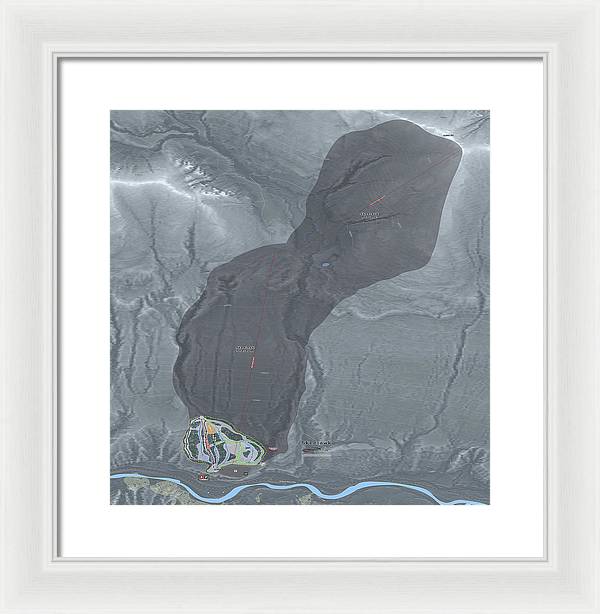 Skeetawk Ski Trail Map - Framed Print - Powderaddicts