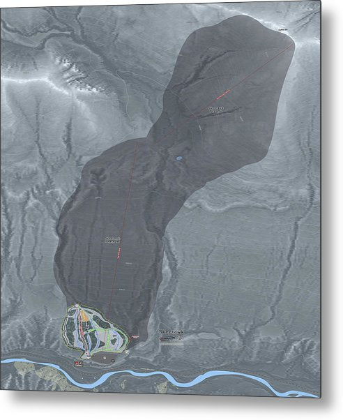 Skeetawk Ski Trail Map - Metal Print - Powderaddicts