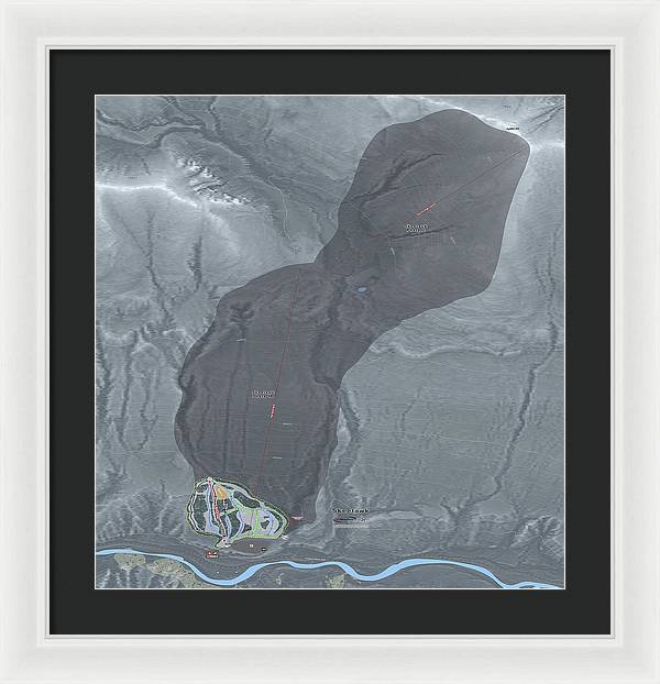 Skeetawk Ski Trail Map - Framed Print - Powderaddicts