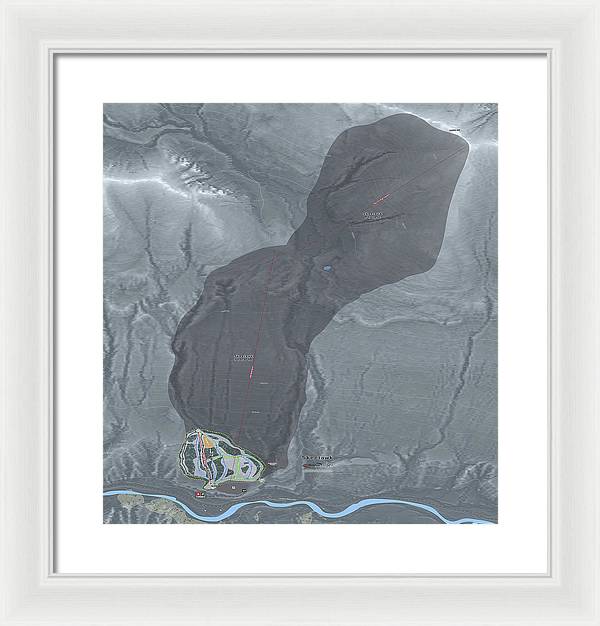 Skeetawk Ski Trail Map - Framed Print - Powderaddicts