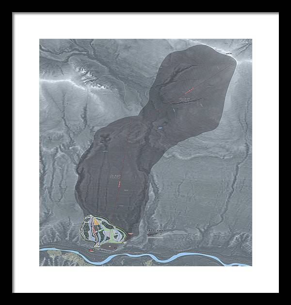 Skeetawk Ski Trail Map - Framed Print - Powderaddicts