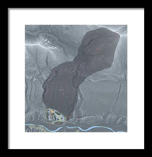 Skeetawk Ski Trail Map - Framed Print - Powderaddicts