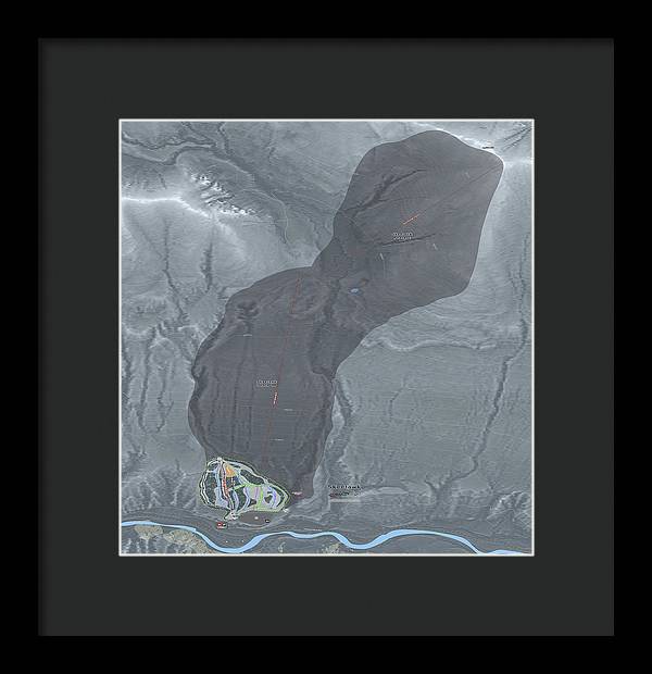 Skeetawk Ski Trail Map - Framed Print - Powderaddicts
