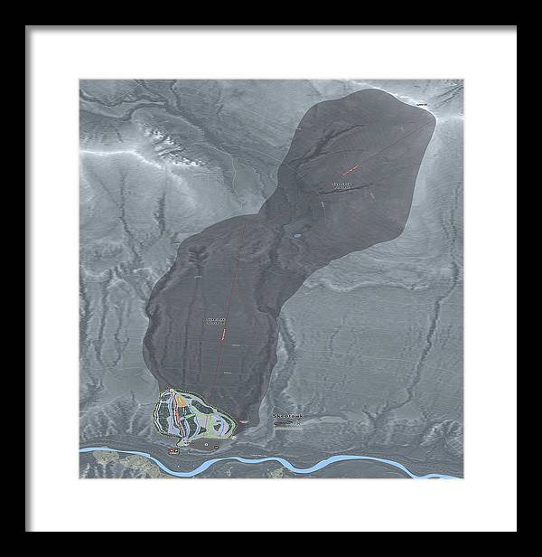 Skeetawk Ski Trail Map - Framed Print - Powderaddicts
