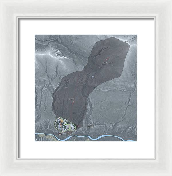 Skeetawk Ski Trail Map - Framed Print - Powderaddicts