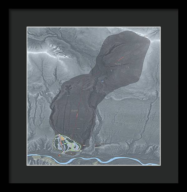 Skeetawk Ski Trail Map - Framed Print - Powderaddicts