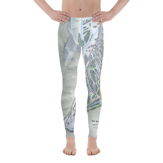 Ski Apache, New Mexico Ski Trail Map Men's Base Layer Bottom - Powderaddicts