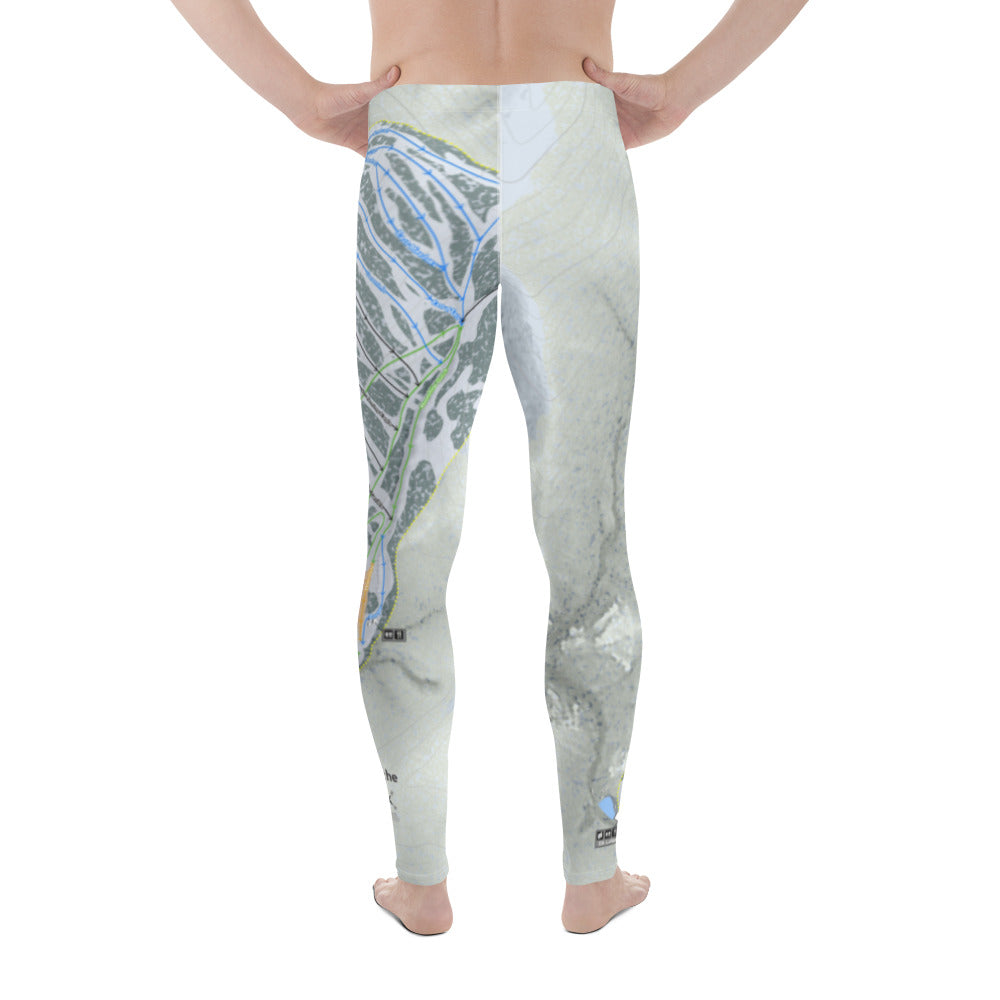 Ski Apache, New Mexico Ski Trail Map Men's Base Layer Bottom - Powderaddicts