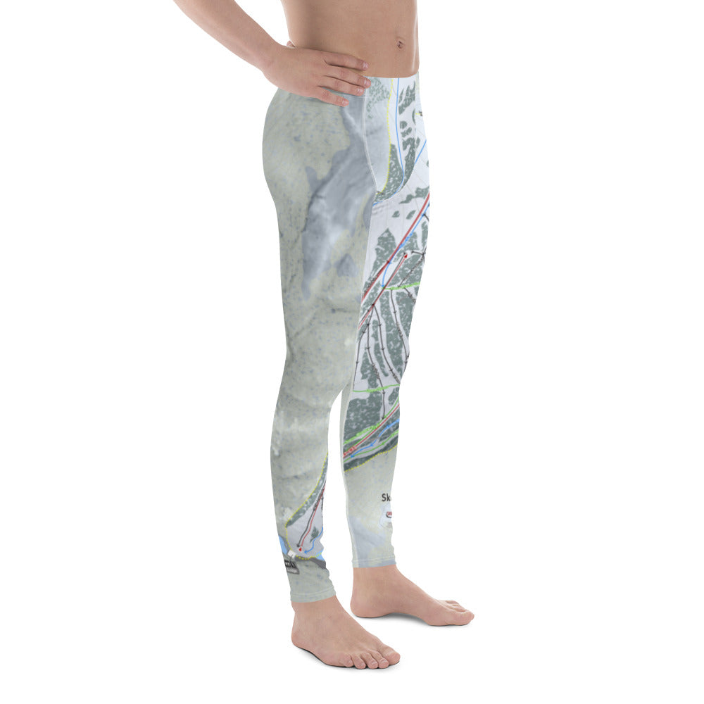 Ski Apache, New Mexico Ski Trail Map Men's Base Layer Bottom - Powderaddicts