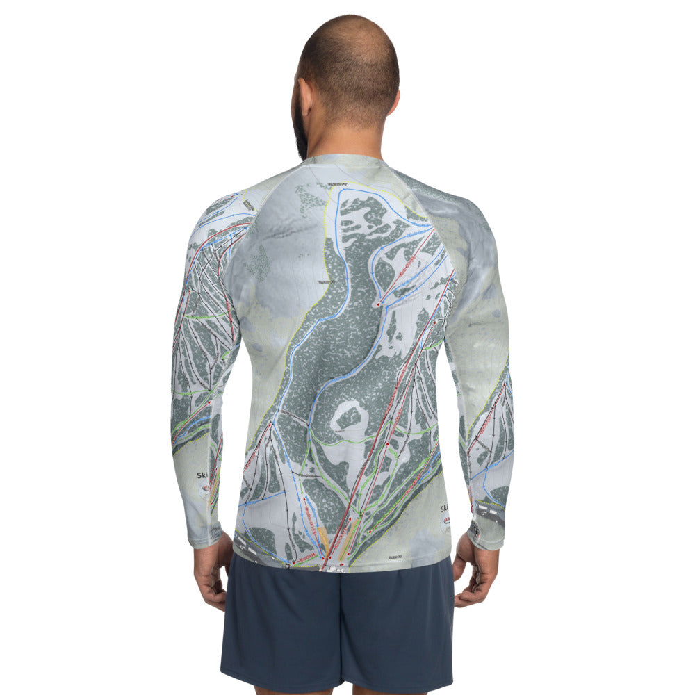 Ski Apache, New Mexico Ski Trail Map Men's Base Layer Top - Powderaddicts