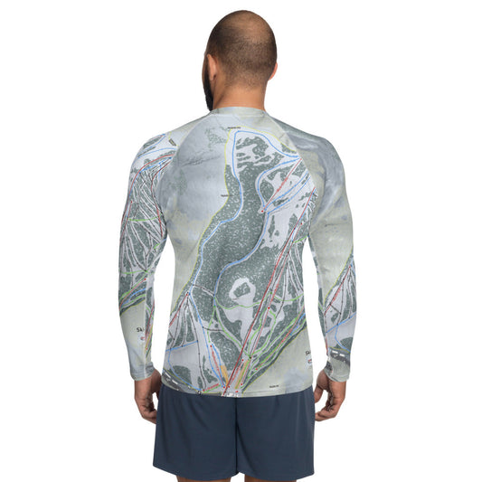 Ski Apache, New Mexico Ski Trail Map Men's Base Layer Top - Powderaddicts