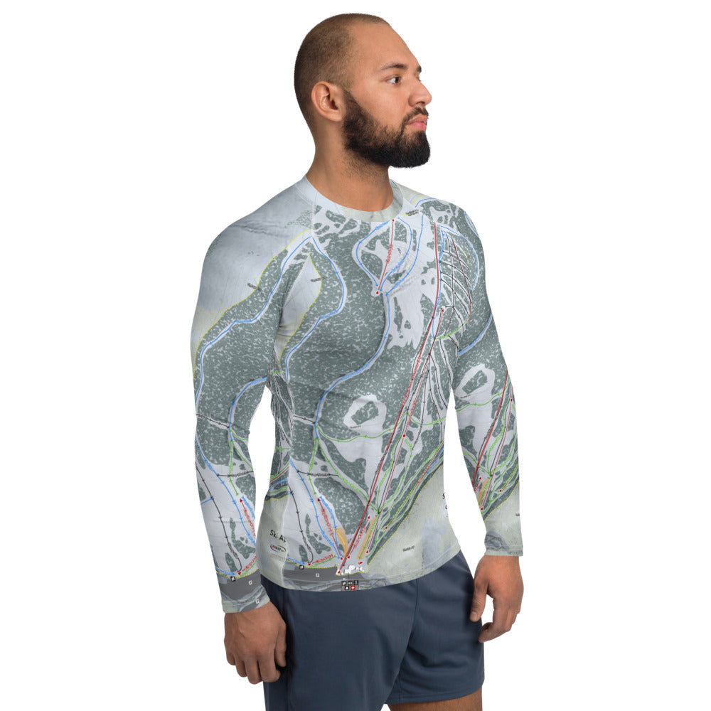 Ski Apache, New Mexico Ski Trail Map Men's Base Layer Top - Powderaddicts