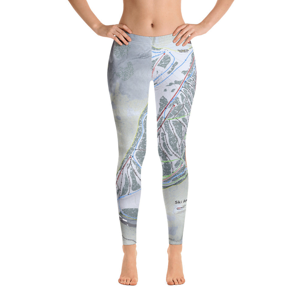 Ski Apache, New Mexico Ski Trail Map Women's Base Layer Bottom - Powderaddicts