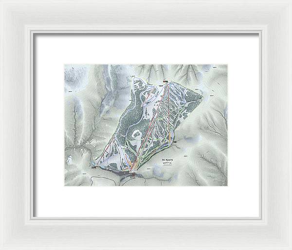 Ski Apache Ski Trail Map - Framed Print - Powderaddicts