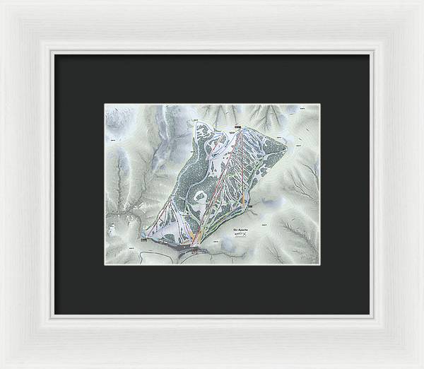 Ski Apache Ski Trail Map - Framed Print - Powderaddicts