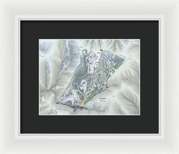 Ski Apache Ski Trail Map - Framed Print - Powderaddicts