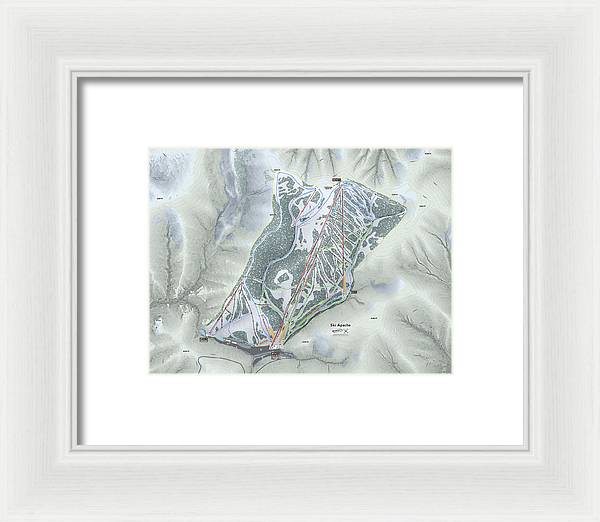 Ski Apache Ski Trail Map - Framed Print - Powderaddicts