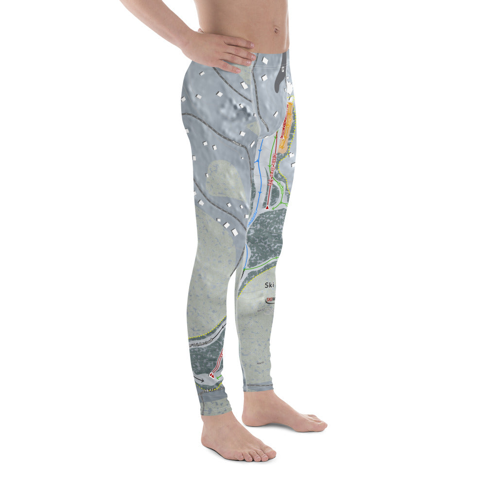 Ski Big Bear, Pennsylvania Ski Trail Map Men's Base Layer Bottom - Powderaddicts