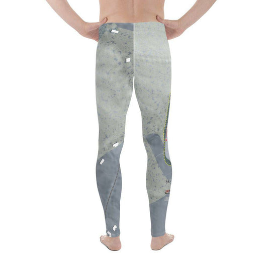 Ski Bradford, Massachusetts Ski Trail Map Men's Base Layer Bottom - Powderaddicts