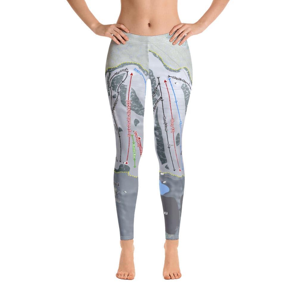 Ski Bradford, Massachusetts Ski Trail Map Women's Base Layer Bottom - Powderaddicts