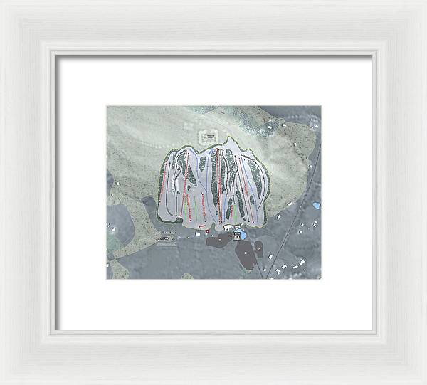 Ski Bradford Ski Trail Map - Framed Print - Powderaddicts